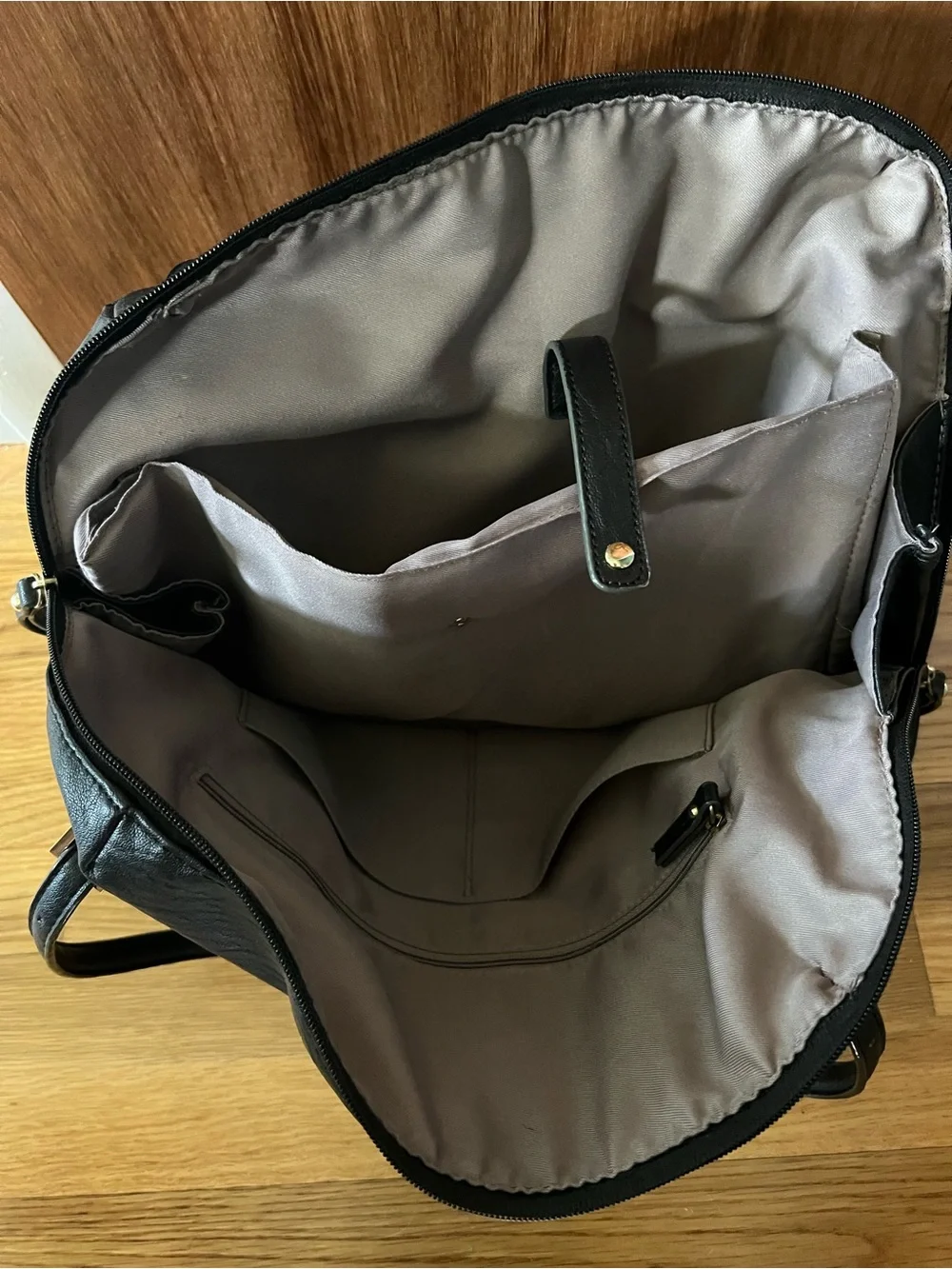 Faux leather laptop bag